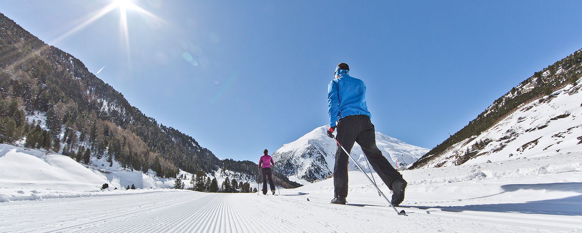 Cross country skiing in Vent